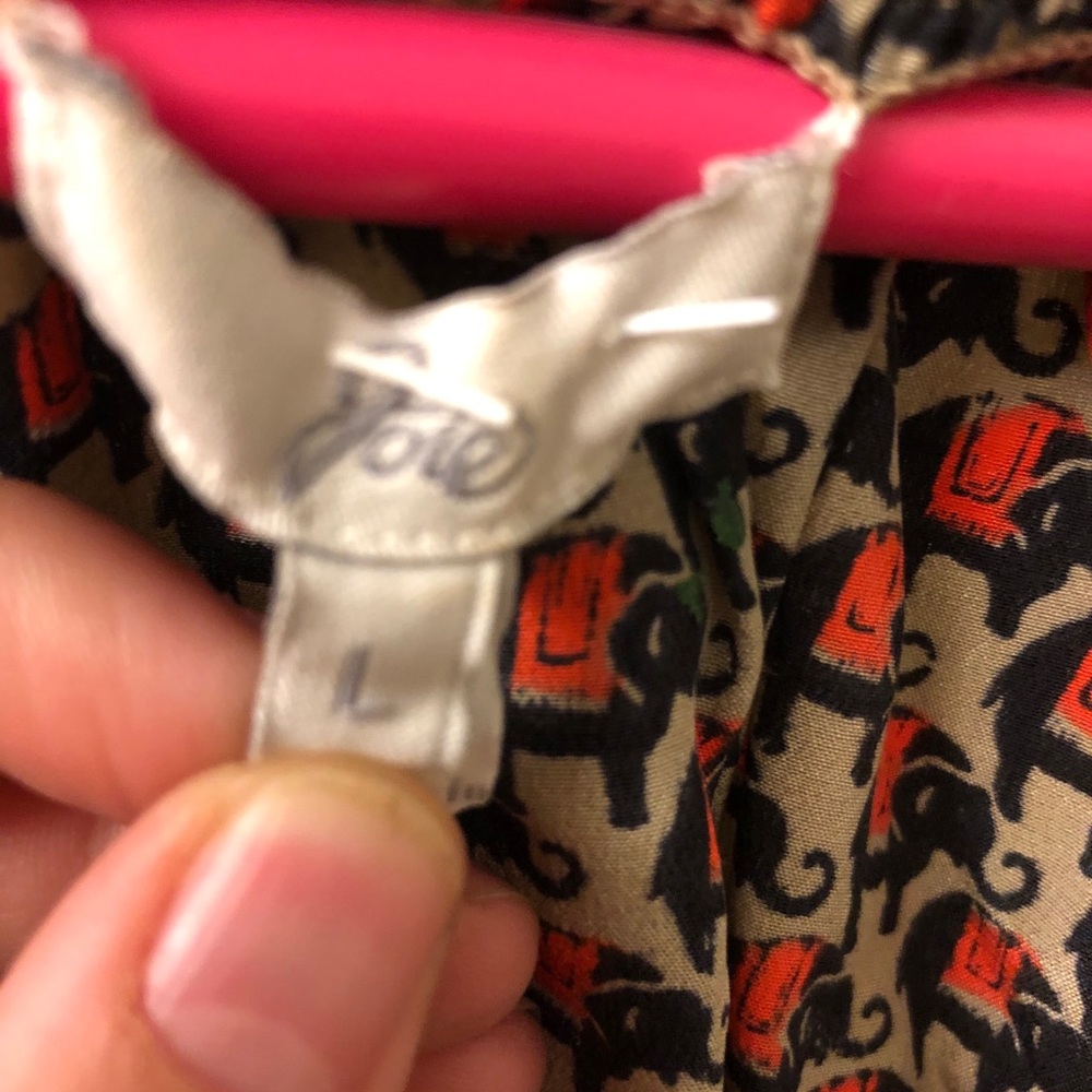 Joie - Silk, Elephant Pattern Top - Large - image 4